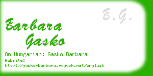 barbara gasko business card